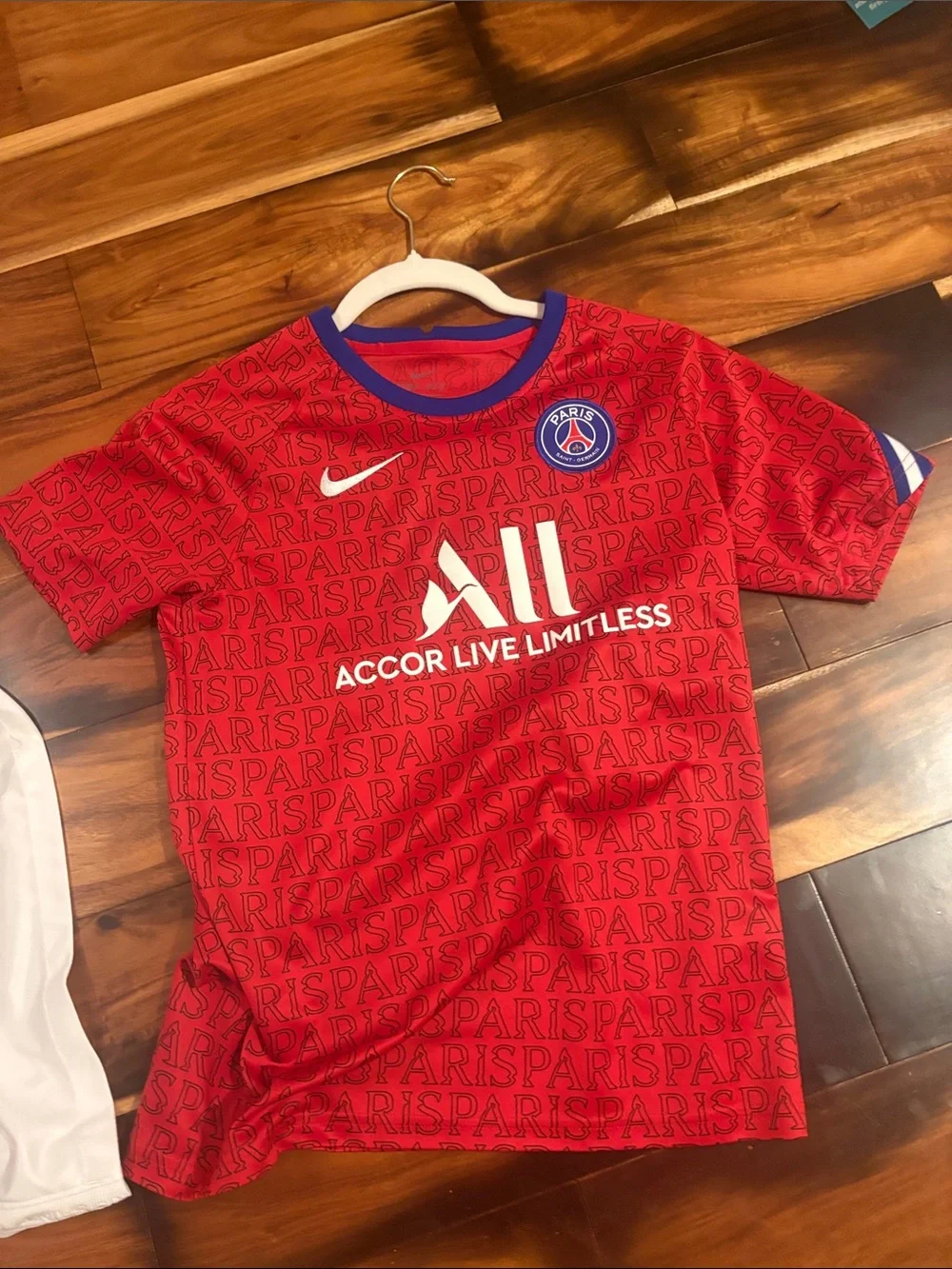 Paris Saint-Germain Kids' Red Soccer Jersey by Nike